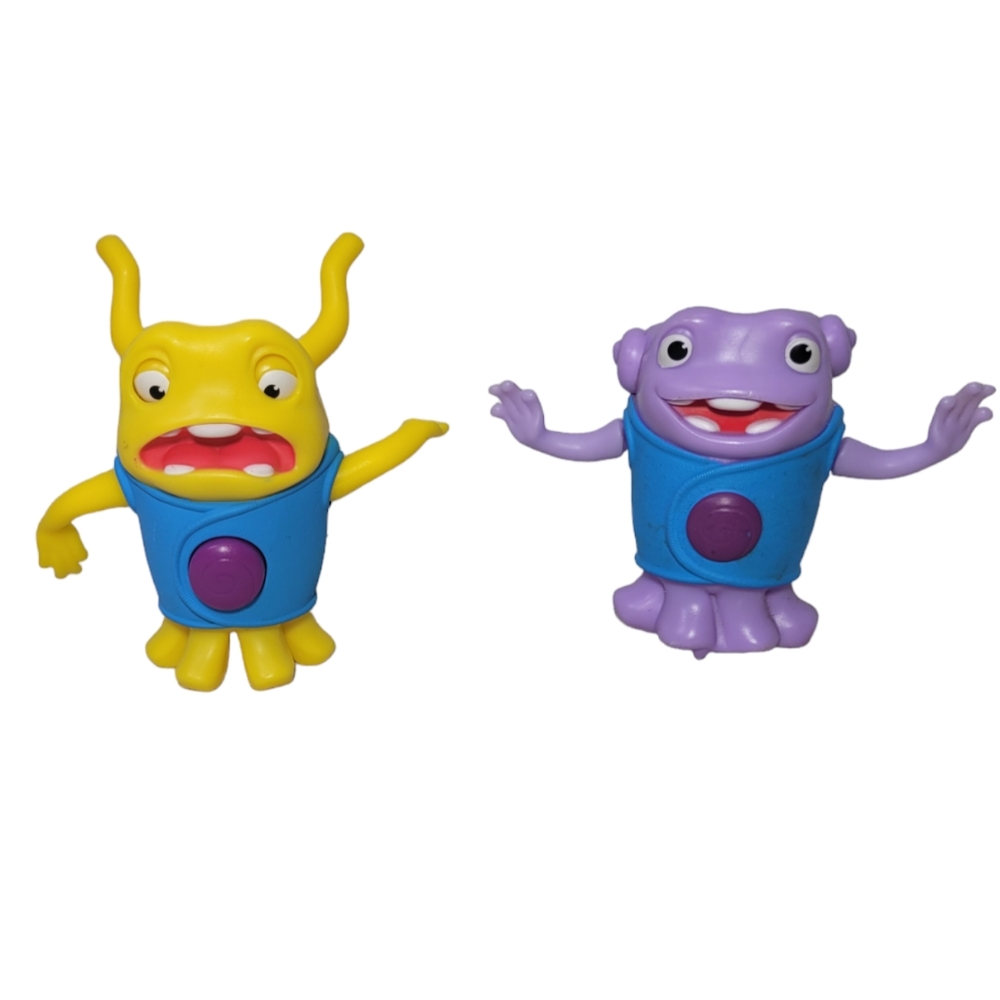 McDonalds Happy Meal Toys Home Movie Oh 2015 Set of 2 Yellow & Purple Aliens